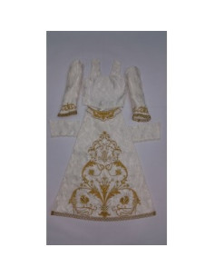 SAYA BORDADA: VIRGEN DE 80 CENTÍMETROS