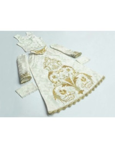 SAYA BORDADA: VIRGEN DE 80 CENTÍMETROS